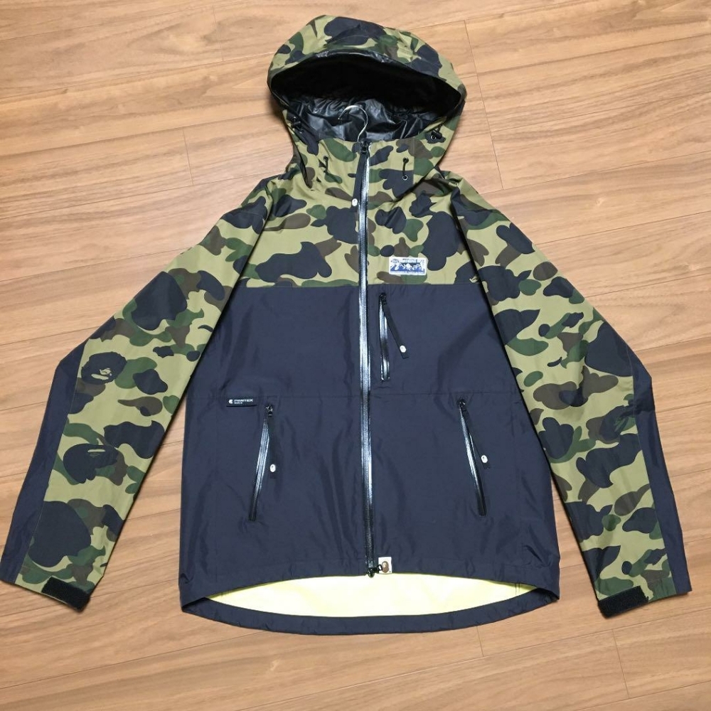 Bape 1st Camo Pertex Shield Rain Windbreaker Jacket Made in Japan - Picture 2 of 16